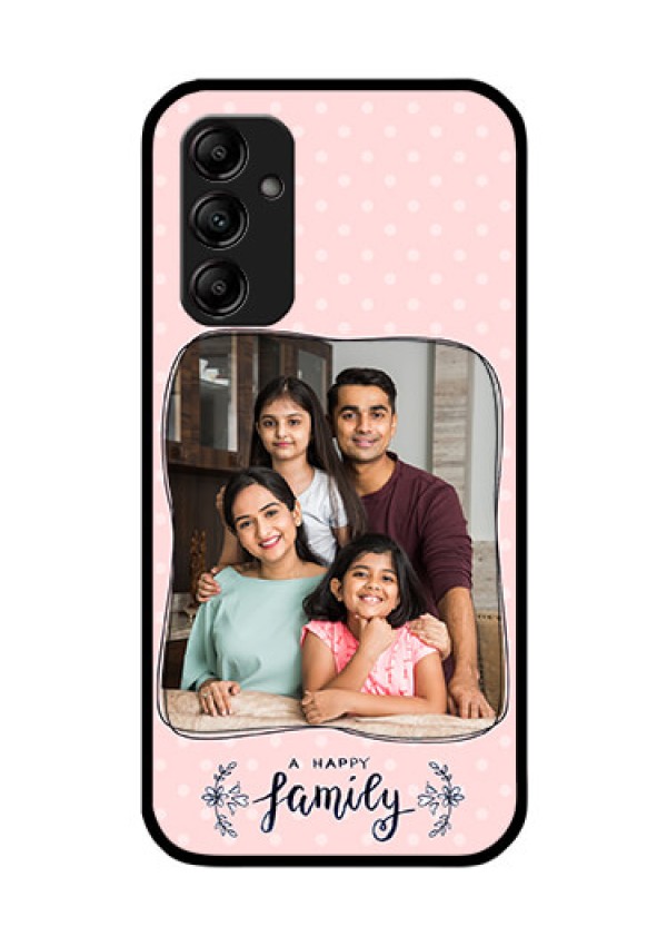 Galaxy A14 5G Custom Glass Phone Case - Family with Dots Design