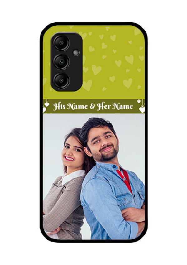 Galaxy A14 5G Custom Glass Phone Case - You & Me Heart Design