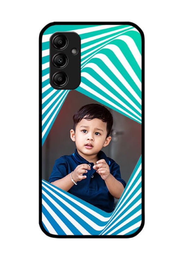 Galaxy A14 5G Personalized Glass Phone Case - Abstract Spiral Design
