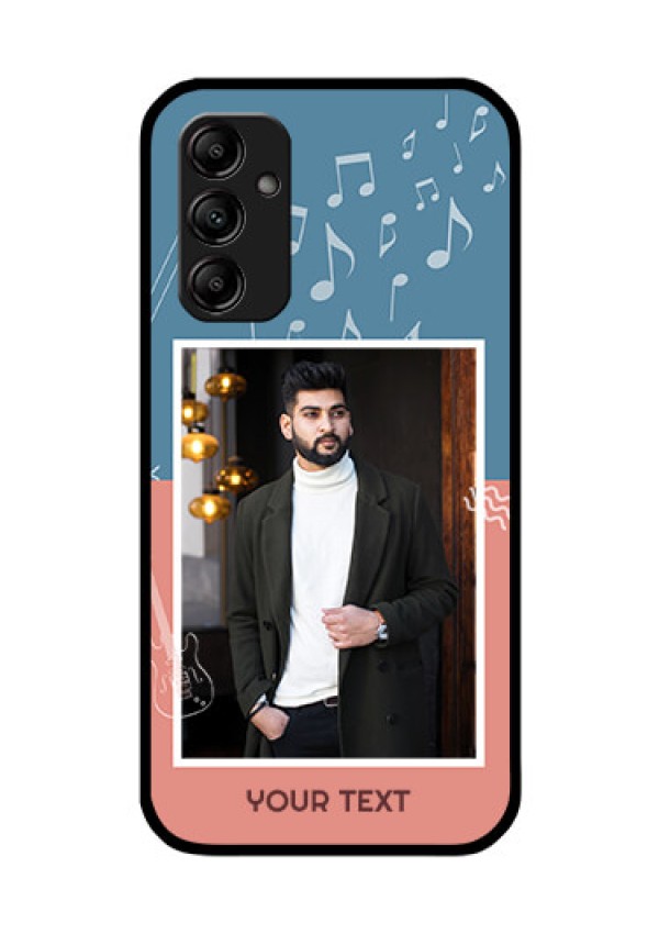 Galaxy A14 5G Photo Printing on Glass Case - with Color Musical Note Design