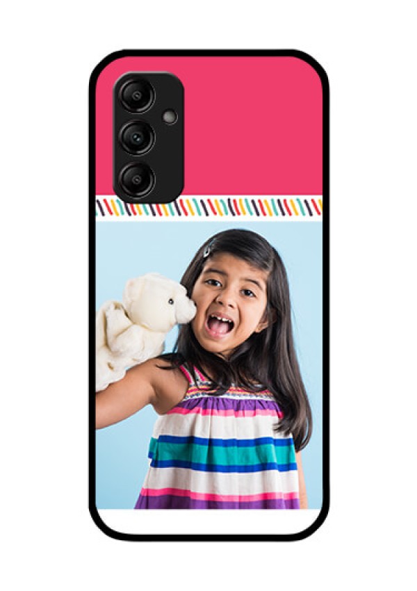 Galaxy A14 5G Personalized Glass Phone Case - Line art design