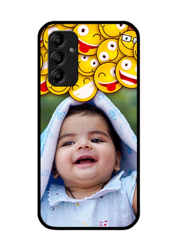 Galaxy A14 5G Custom Glass Mobile Case - with Smiley Emoji Design