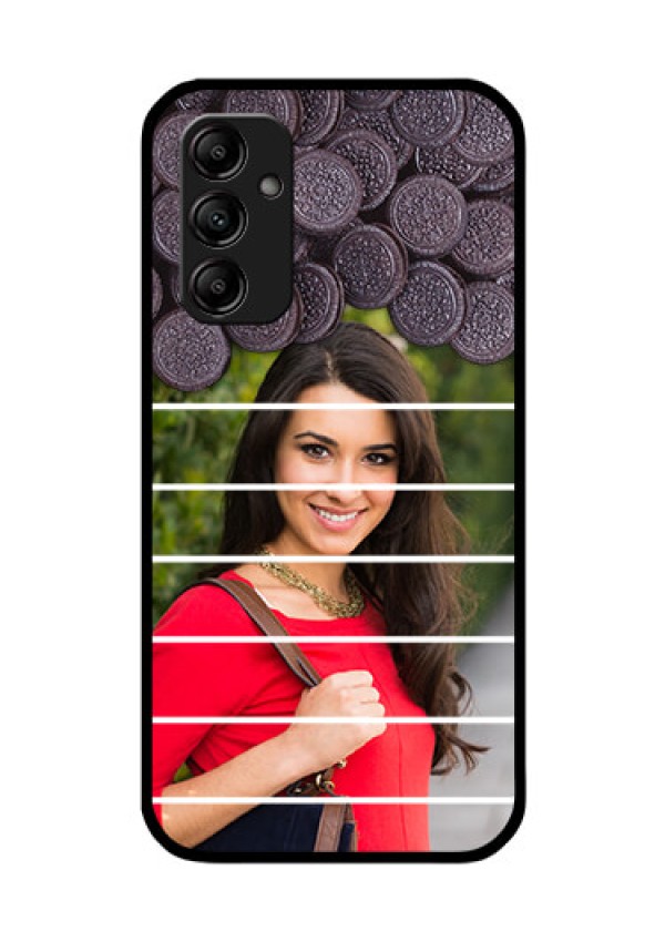 Galaxy A14 5G Custom Glass Phone Case - with Oreo Biscuit Design