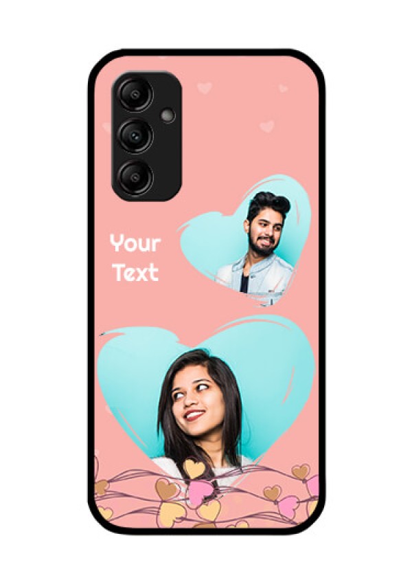 Galaxy A14 5G Custom Glass Mobile Case - Love Doodle Design