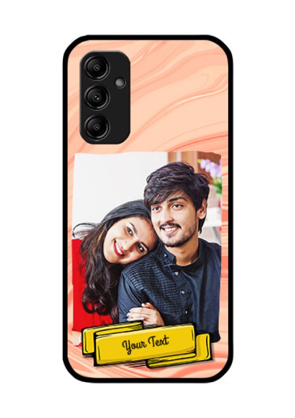 Galaxy A14 5G Personalized Glass Phone Case - Marble Texture Design