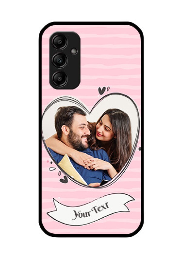 Galaxy A14 5G Custom Glass Phone Case - Vintage Heart Design