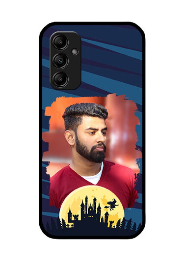 Galaxy A14 5G Photo Printing on Glass Case - Halloween Witch Design