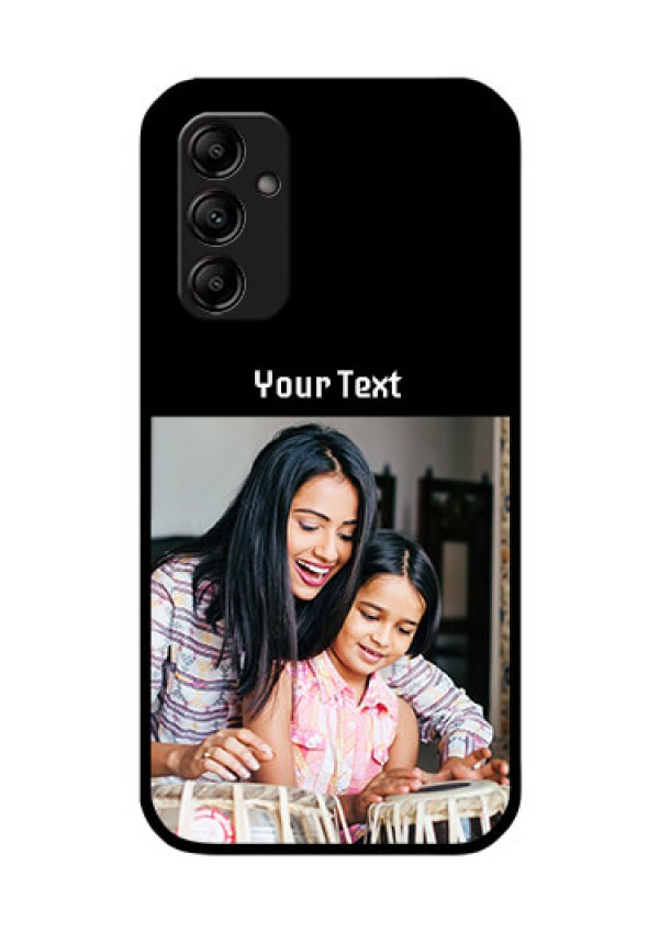 Galaxy A14 5G Photo with Name on Glass Phone Case