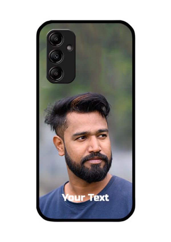 Galaxy A14 5G Glass Mobile Cover: Photo with Text