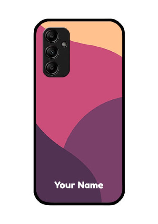 Galaxy A14 Custom Glass Phone Case - Mixed Multi-colour abstract art Design