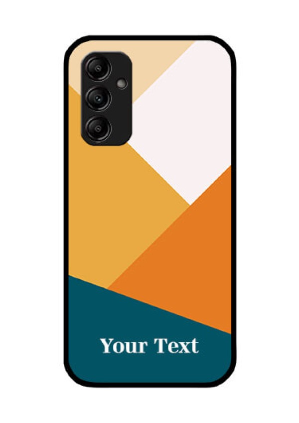 Galaxy A14 Personalized Glass Phone Case - Stacked Multi-colour Design