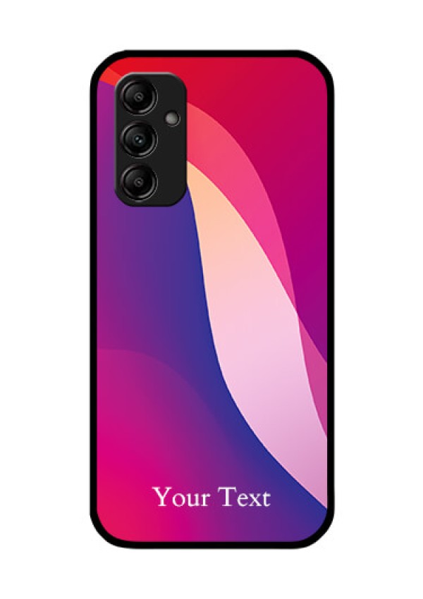 Galaxy A14 Personalized Glass Phone Case - Digital abstract Overlap Design