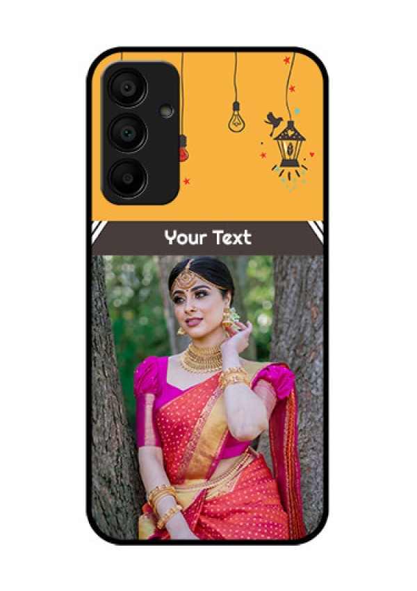Samsung Galaxy A15 5G Custom Glass Phone Case - With Family Picture And Icons