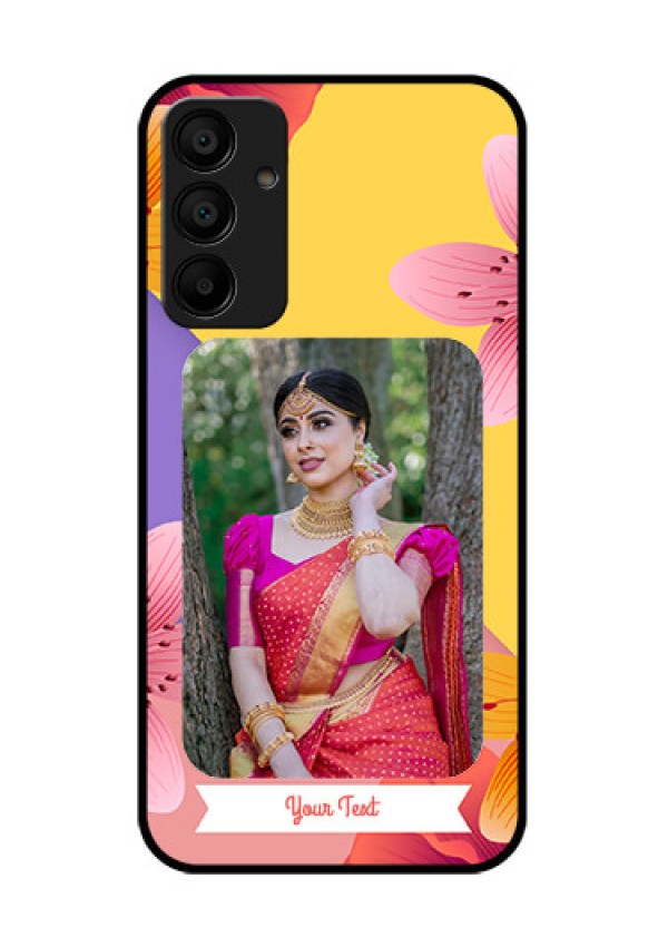 Samsung Galaxy A15 5G Custom Glass Phone Case - 3 Image With Vintage Floral Design