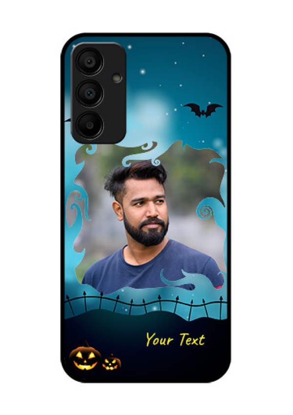 Samsung Galaxy A15 5G Custom Glass Phone Case - Halloween Frame Design