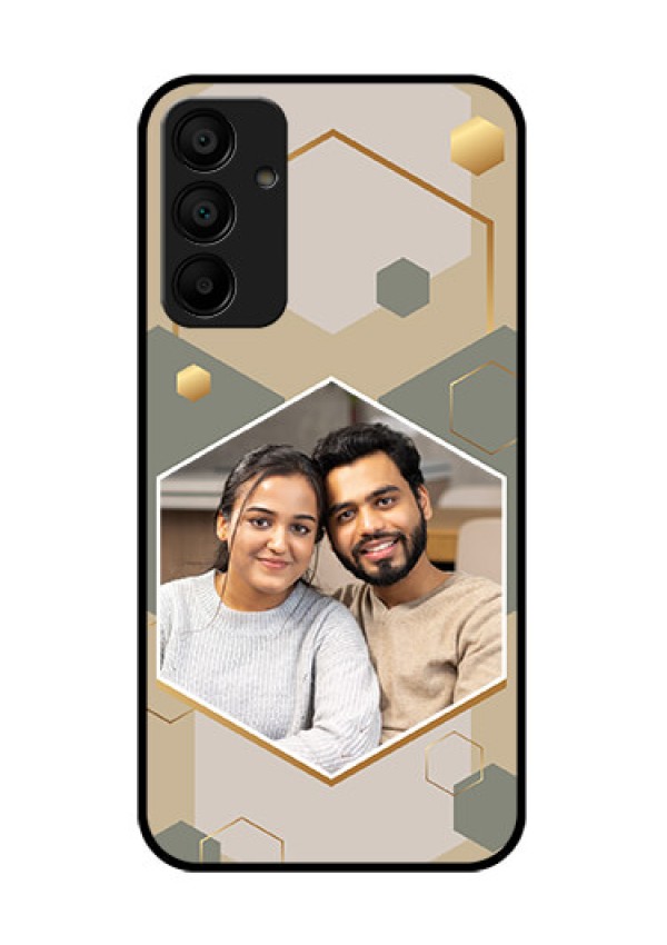 Samsung Galaxy A15 5G Custom Glass Phone Case - Stylish Hexagon Pattern Design