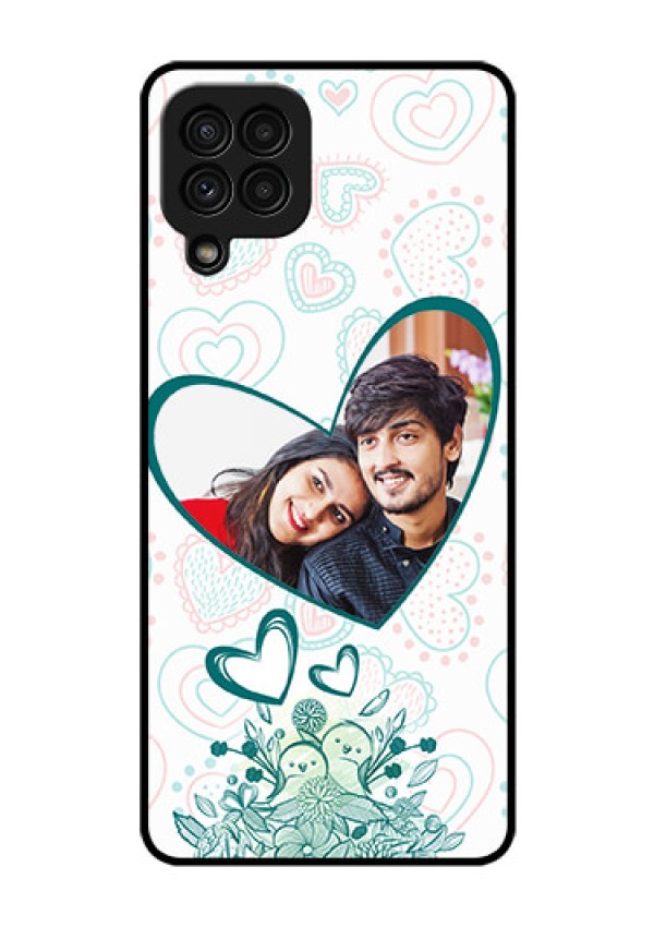 Galaxy A22 4G Photo Printing on Glass Case  - Premium Couple Design