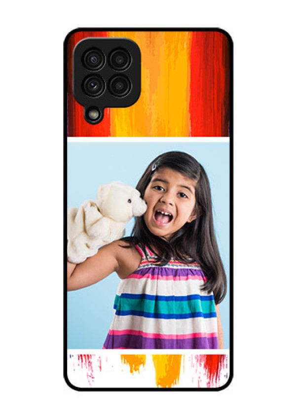 Galaxy A22 4G Personalized Glass Phone Case  - Multi Color Design