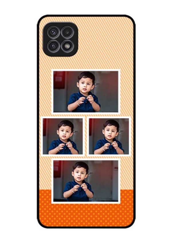 Galaxy A22 5G Photo Printing on Glass Case - Bulk Photos Upload Design