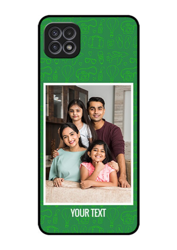 Galaxy A22 5G Personalized Glass Phone Case - Picture Upload Design