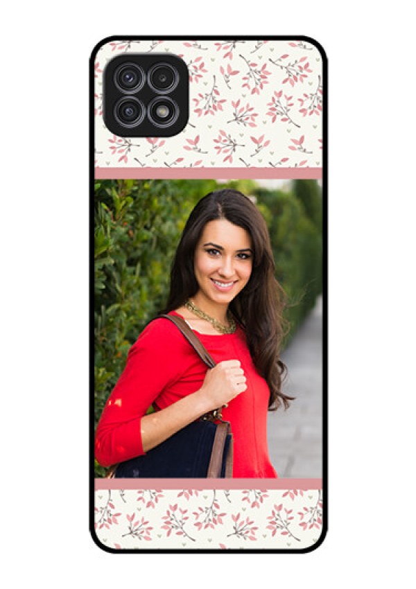 Galaxy A22 5G Custom Glass Phone Case - Premium Floral Design