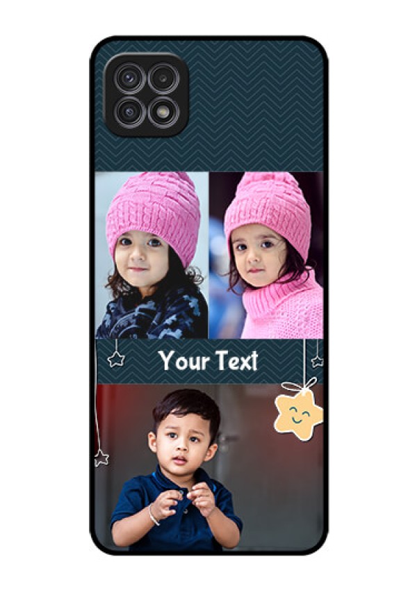 Galaxy A22 5G Custom Glass Mobile Case - Hanging Stars Design