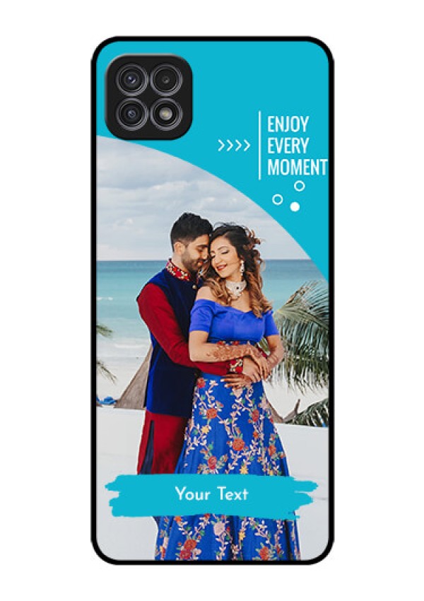 Galaxy A22 5G Custom Glass Mobile Case - Happy Moment Design