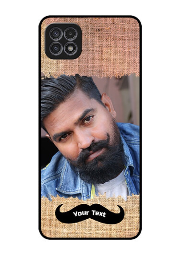 Galaxy A22 5G Personalized Glass Phone Case - with Texture Design