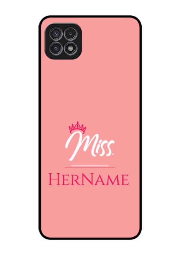 Galaxy A22 5G Custom Glass Phone Case Mrs with Name