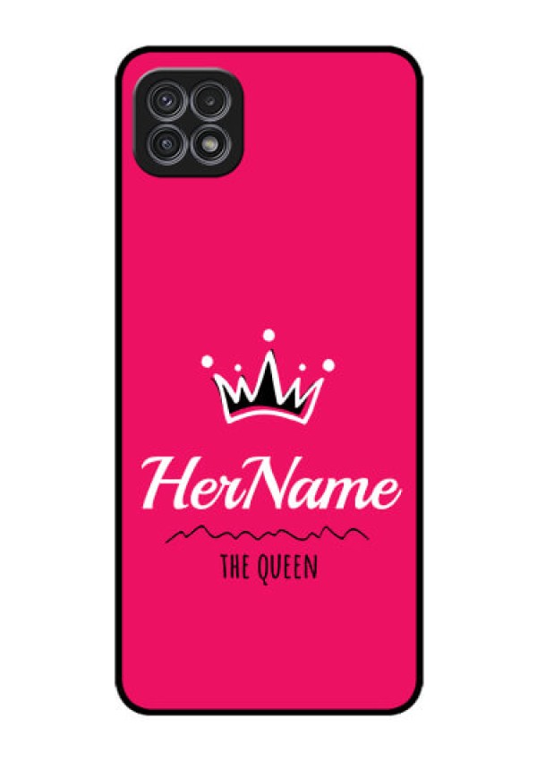 Galaxy A22 5G Glass Phone Case Queen with Name
