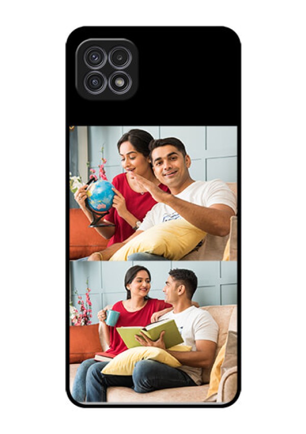 Galaxy A22 5G 2 Images on Glass Phone Cover