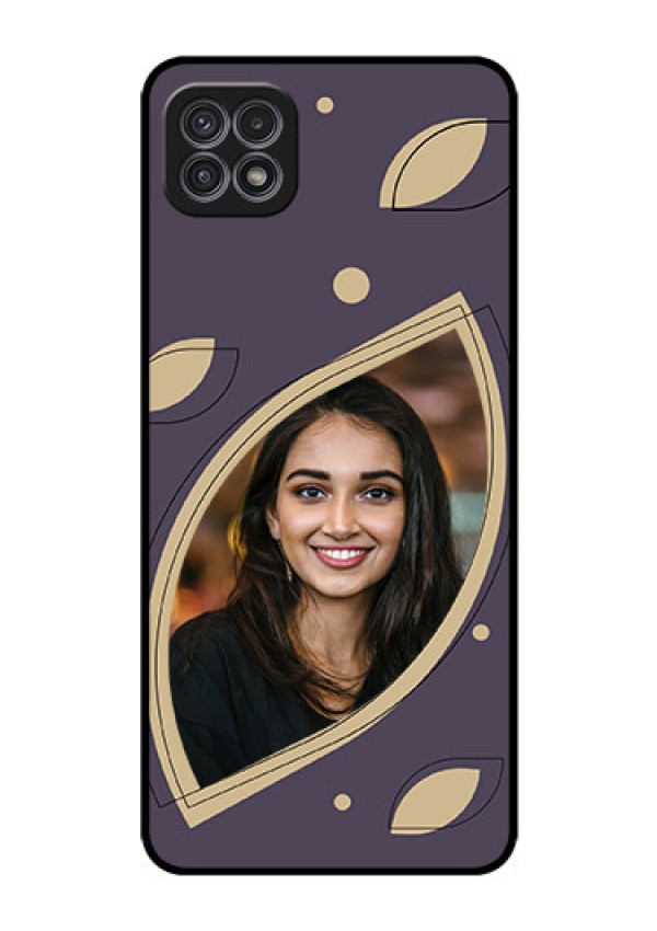 Galaxy A22 5G Custom Glass Mobile Case - Falling Leaf Design