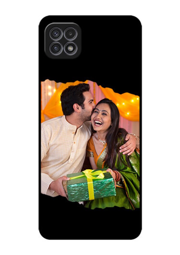 Galaxy A22 5G Custom Glass Phone Case - Tear-off Design