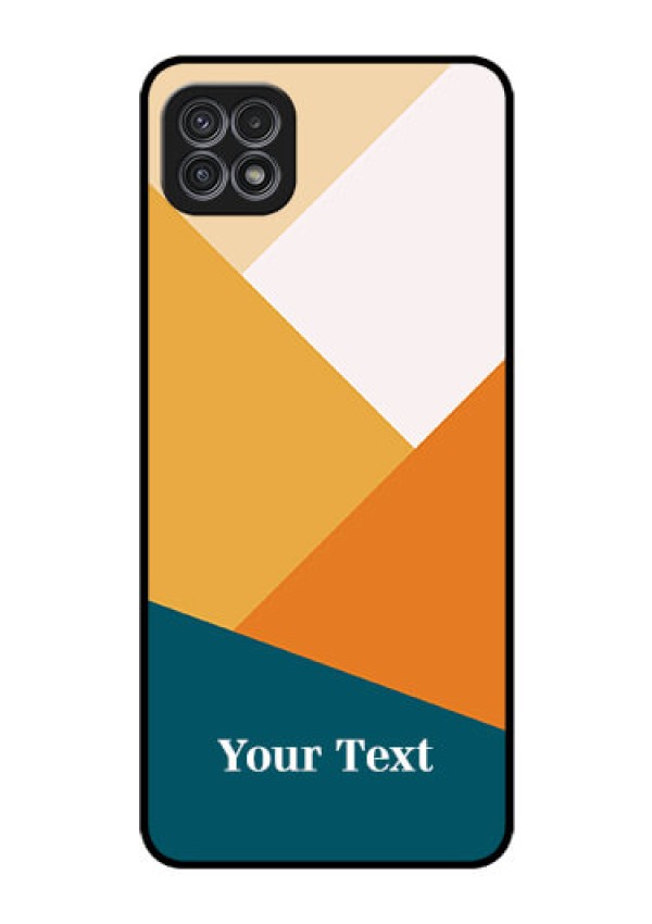 Galaxy A22 5G Personalized Glass Phone Case - Stacked Multi-colour Design