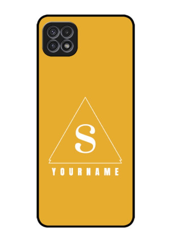 Galaxy A22 5G Personalized Glass Phone Case - simple triangle Design