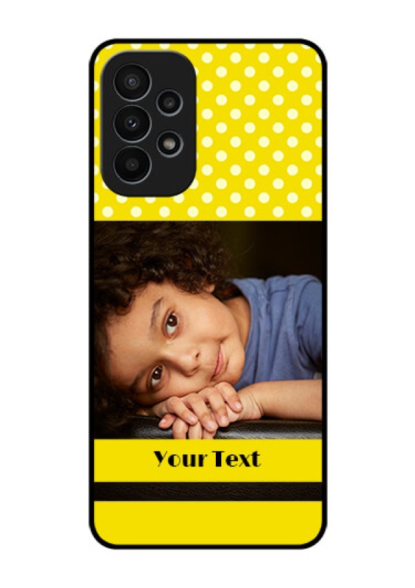Galaxy A23 4G Custom Glass Phone Case - Bright Yellow Case Design