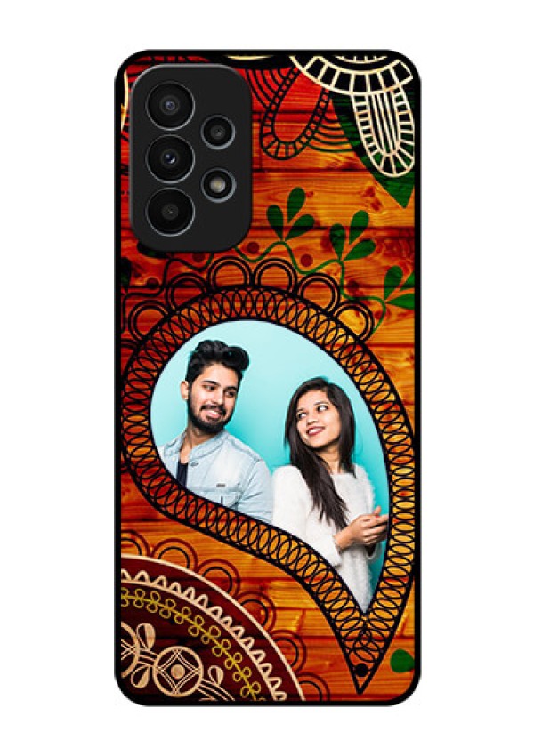 Galaxy A23 4G Personalized Glass Phone Case - Abstract Colorful Design