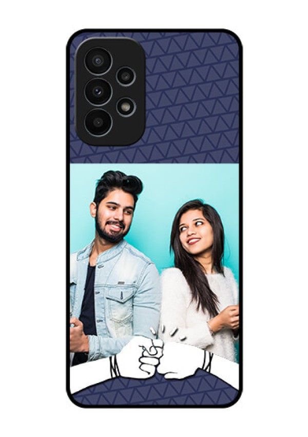 Galaxy A23 4G Photo Printing on Glass Case - with Best Friends Design