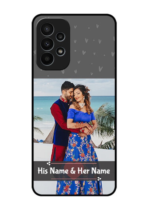 Galaxy A23 4G Custom Glass Mobile Case - Buy Love Design with Photo Online