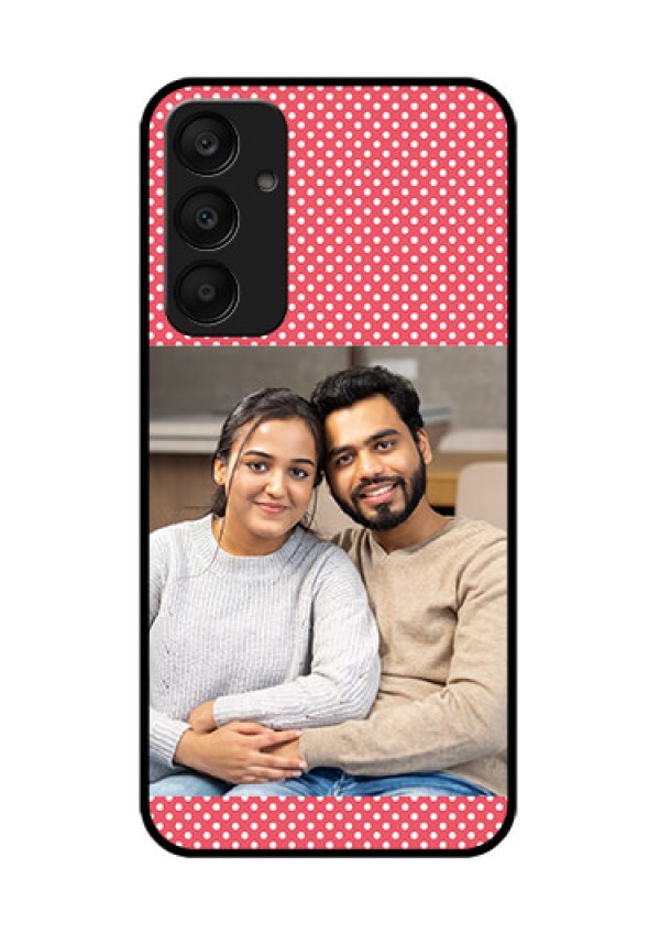 Samsung Galaxy A25 5G Custom Glass Phone Case - White Dotted Design