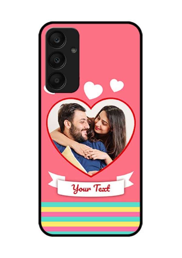 Samsung Galaxy A25 5G Custom Glass Phone Case - Love Shapes Doodle Design