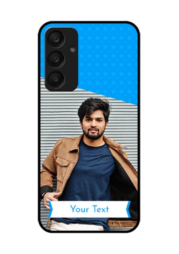 Samsung Galaxy A25 5G Custom Glass Phone Case - Simple Blue Color Design