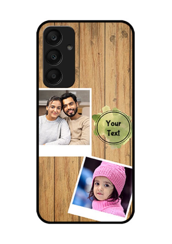 Samsung Galaxy A25 5G Custom Glass Phone Case - Wooden Texture Design