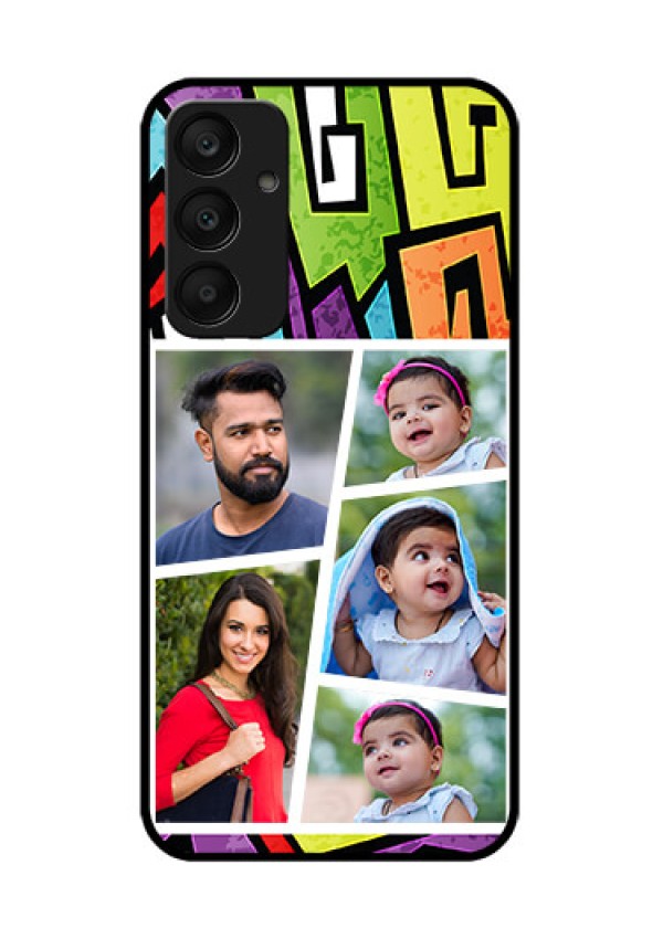 Samsung Galaxy A25 5G Custom Glass Phone Case - Graffiti Pattern Design