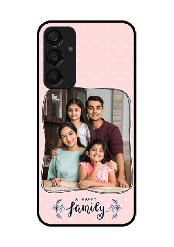 Samsung Galaxy A25 5G Custom Glass Phone Case - Family With Dots Design