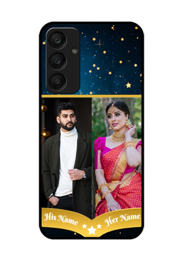 Samsung Galaxy A25 5G Custom Glass Phone Case - Galaxy Stars Backdrop Design