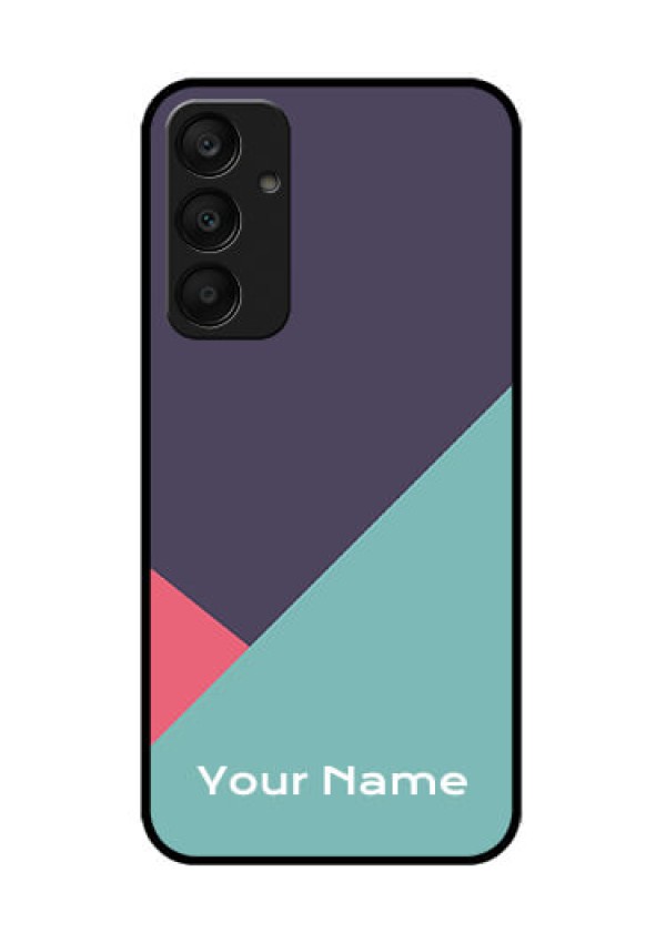 Samsung Galaxy A25 5G Custom Glass Phone Case - Tri Color Abstract Design