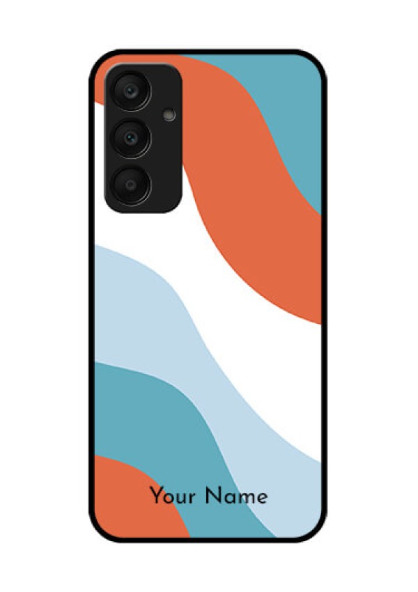 Samsung Galaxy A25 5G Custom Glass Phone Case - Coloured Waves Design
