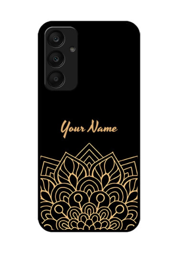Samsung Galaxy A25 5G Custom Glass Phone Case - Golden Mandala Design