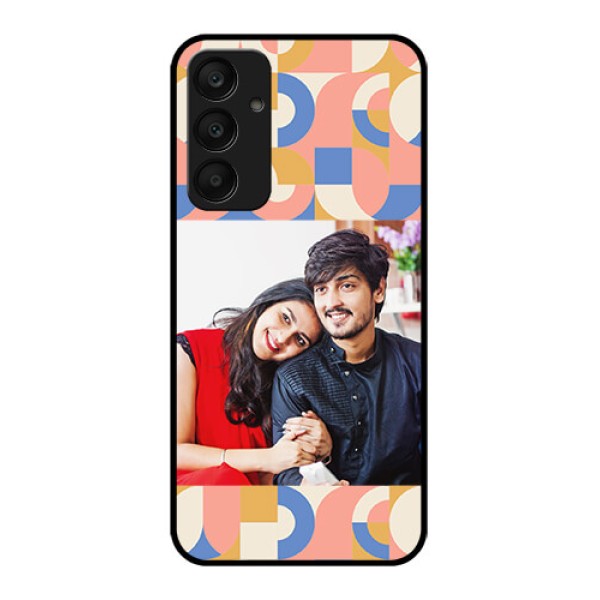 Samsung Galaxy A25 5G Custom Glass Phone Case - Semi - Circle Maze Pattern Design